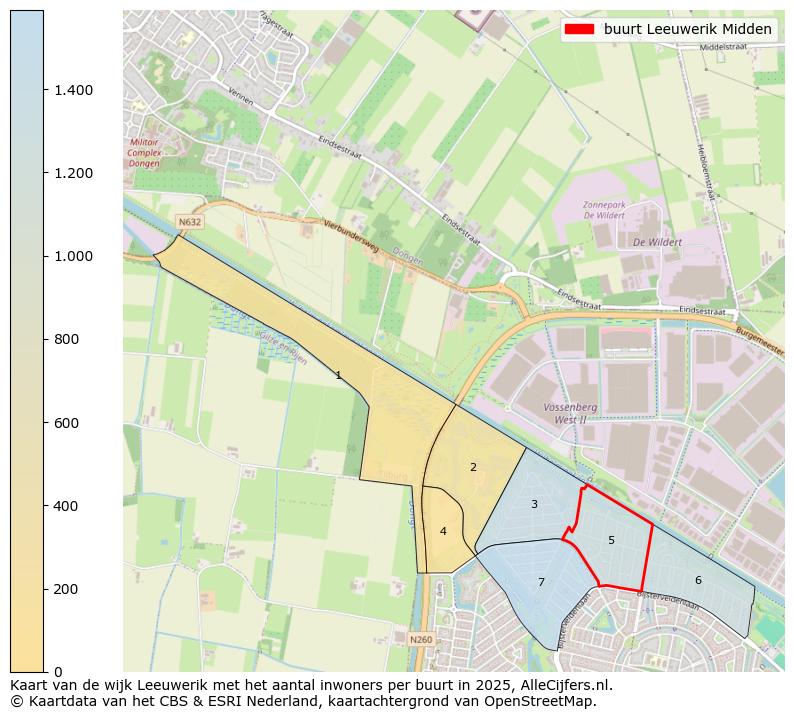 Afbeelding van de buurt Leeuwerik Midden op de kaart.