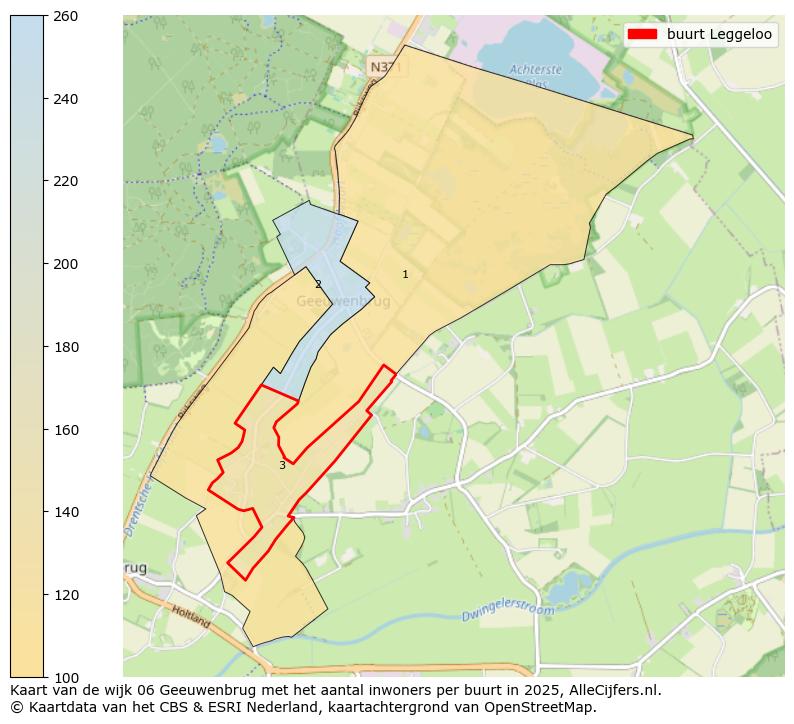 Afbeelding van de buurt Leggeloo op de kaart.