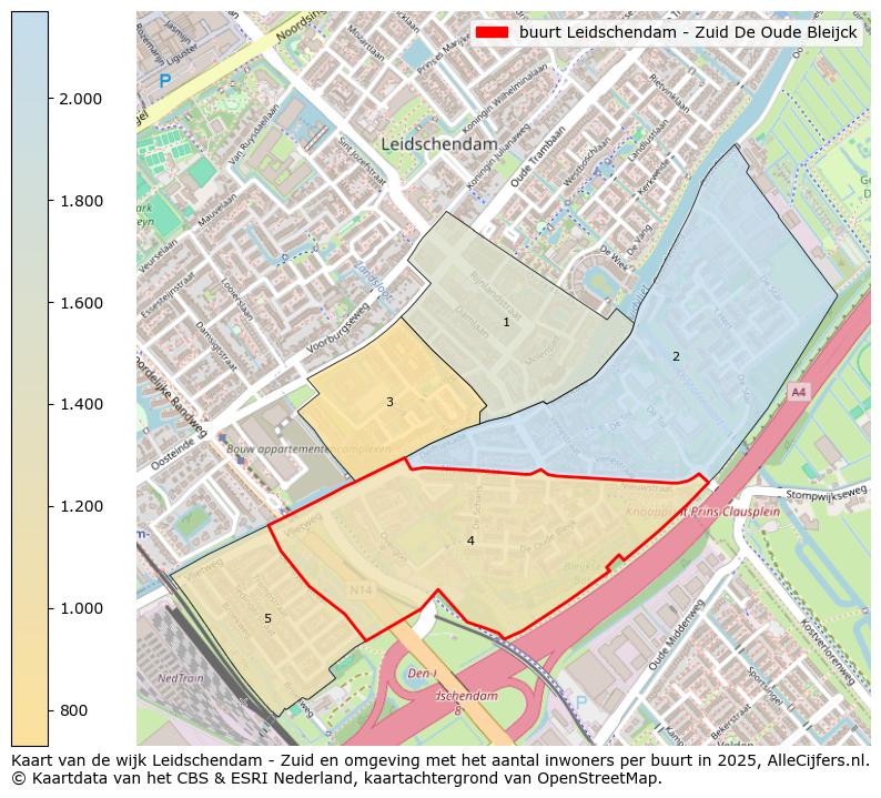 Afbeelding van de buurt Leidschendam - Zuid De Oude Bleijck op de kaart.