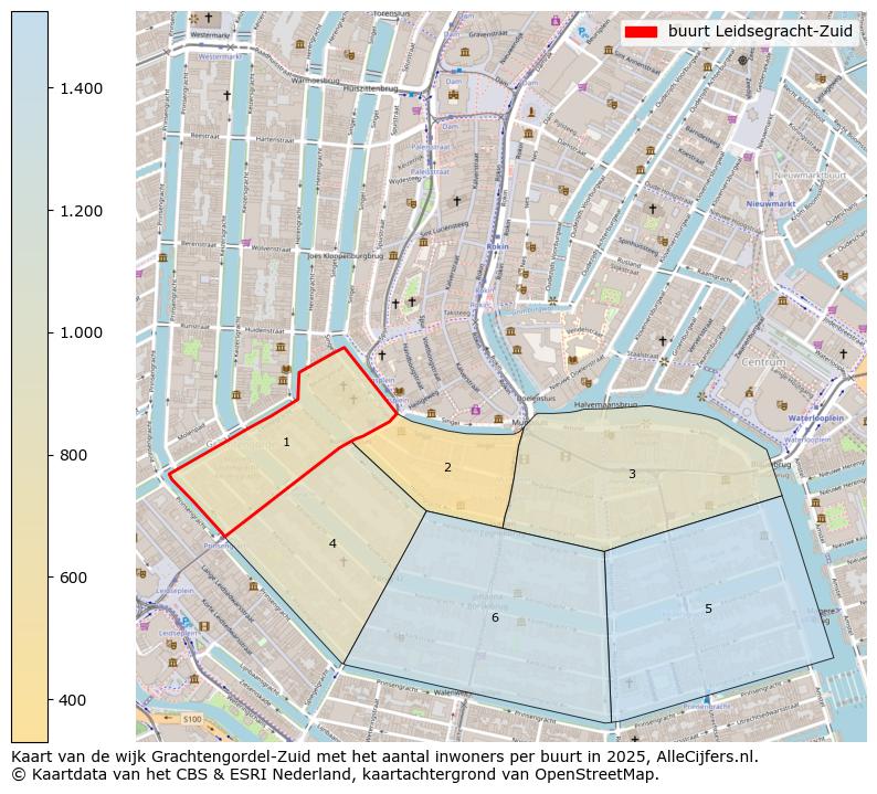 Afbeelding van de buurt Leidsegracht-Zuid op de kaart.