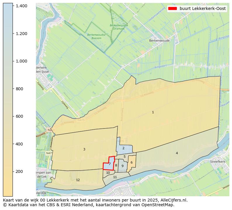 Afbeelding van de buurt Lekkerkerk-Oost op de kaart.