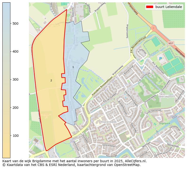 Afbeelding van de buurt Leliendale op de kaart.