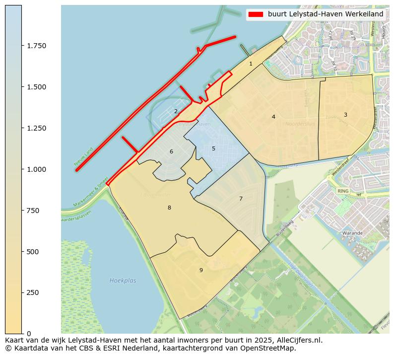 Afbeelding van de buurt Lelystad-Haven Werkeiland op de kaart.
