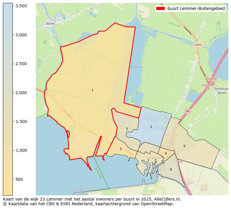 Afbeelding van de buurt Lemmer-Buitengebied op de kaart.