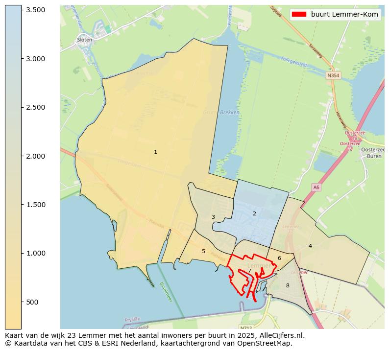 Afbeelding van de buurt Lemmer-Kom op de kaart.