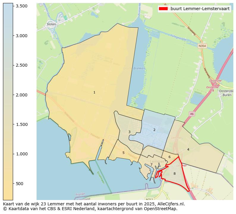 Afbeelding van de buurt Lemmer-Lemstervaart op de kaart.