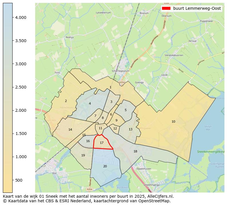 Afbeelding van de buurt Lemmerweg-Oost op de kaart.