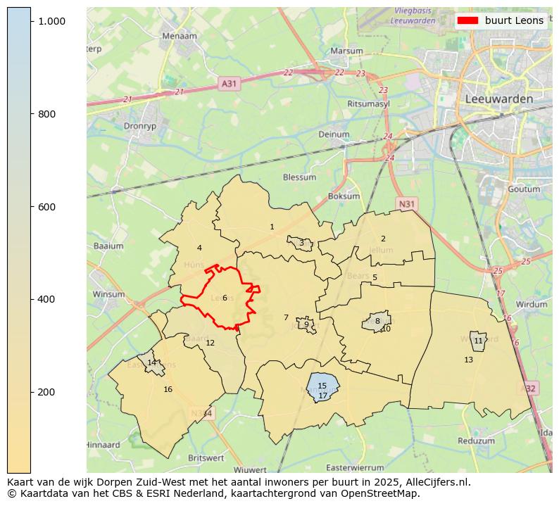 Afbeelding van de buurt Leons op de kaart.