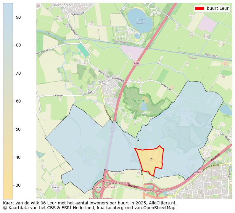 Afbeelding van de buurt Leur op de kaart.