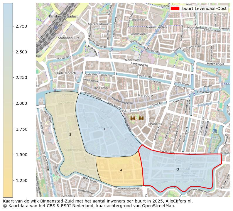 Afbeelding van de buurt Levendaal-Oost op de kaart.