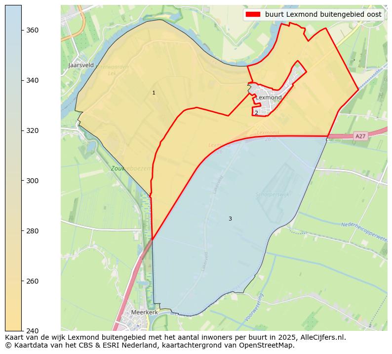 Afbeelding van de buurt Lexmond buitengebied oost op de kaart.