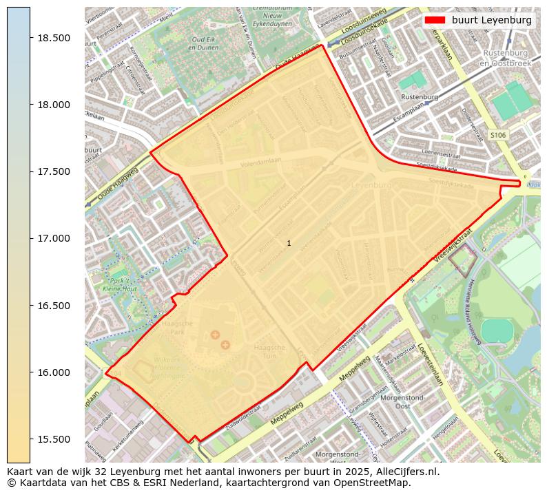 Afbeelding van de buurt Leyenburg op de kaart.