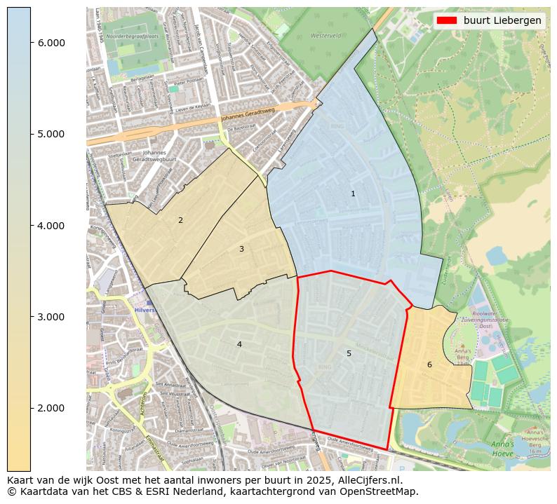 Afbeelding van de buurt Liebergen op de kaart.