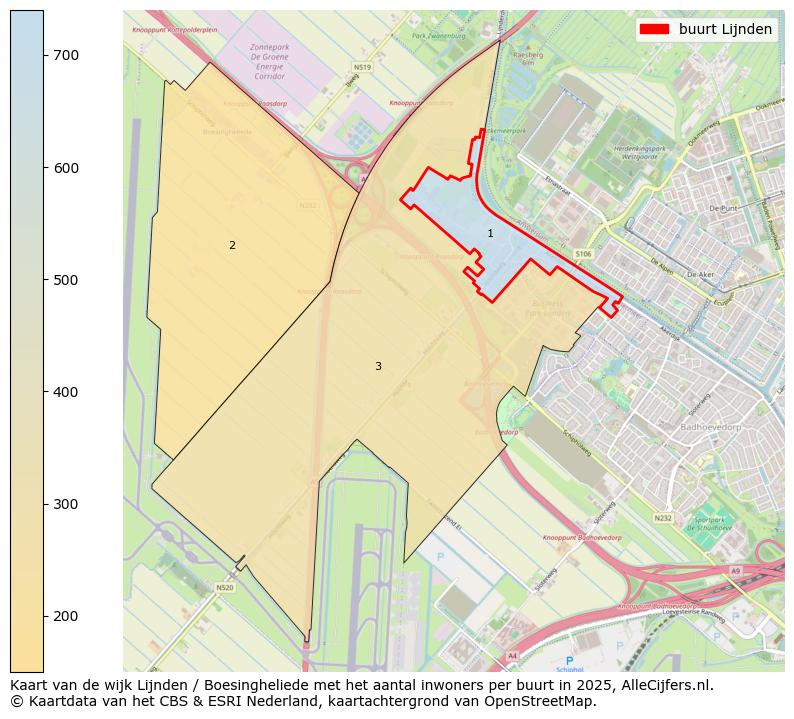Afbeelding van de buurt Lijnden op de kaart.