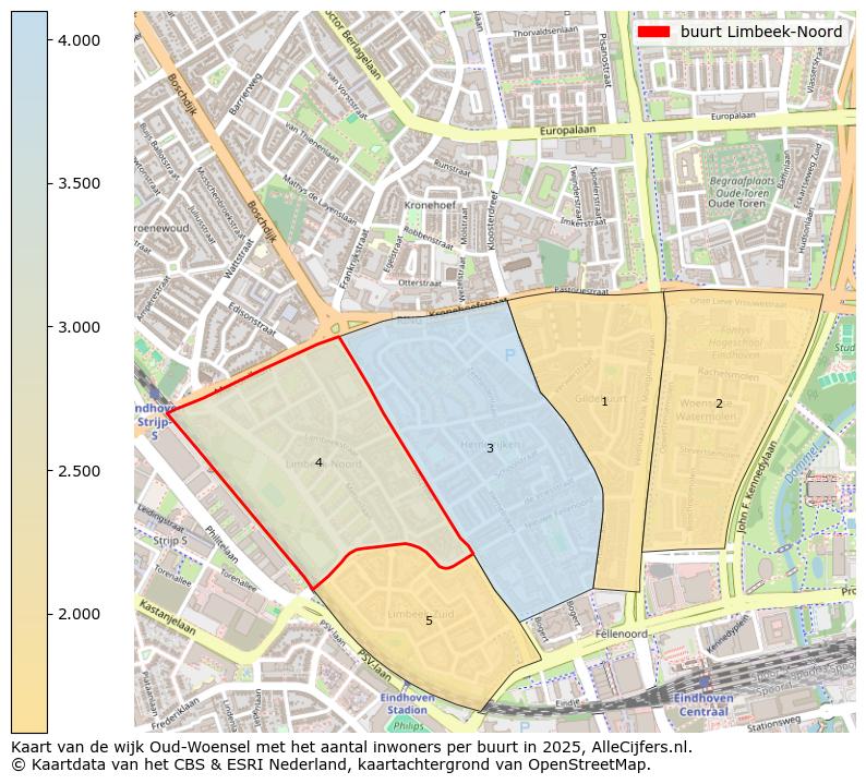 Afbeelding van de buurt Limbeek-Noord op de kaart.