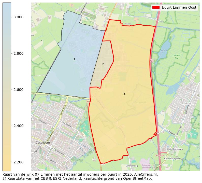 Afbeelding van de buurt Limmen Oost op de kaart.