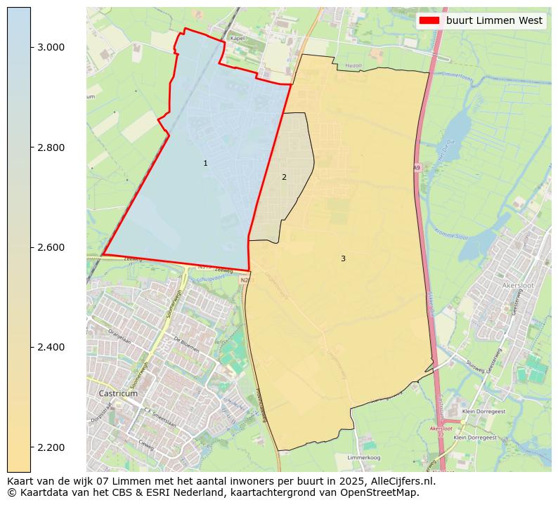 Afbeelding van de buurt Limmen West op de kaart.