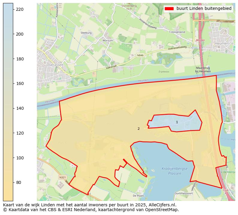Afbeelding van de buurt Linden buitengebied op de kaart.