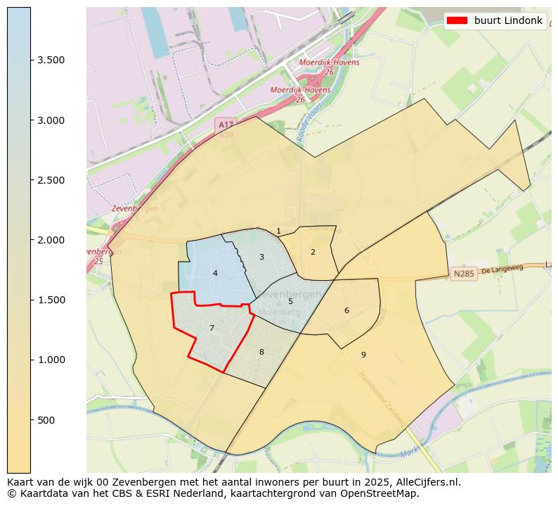 Afbeelding van de buurt Lindonk op de kaart.