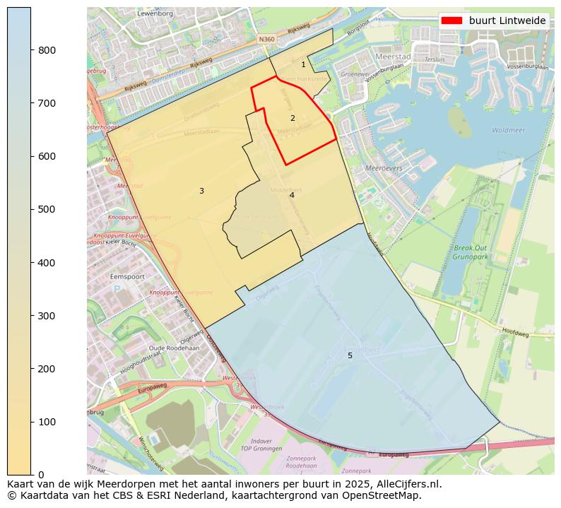 Afbeelding van de buurt Lintweide op de kaart.