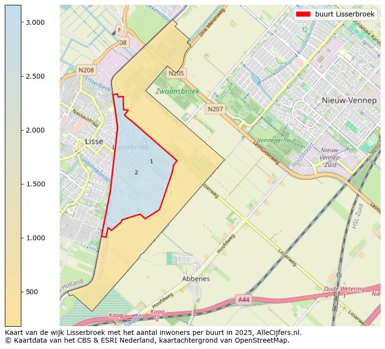 Afbeelding van de buurt Lisserbroek op de kaart.