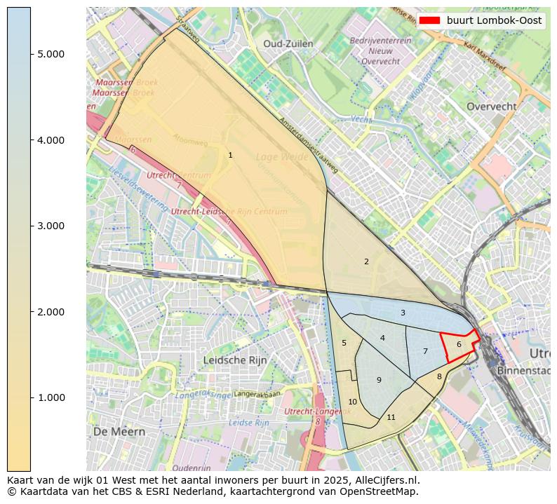 Afbeelding van de buurt Lombok-Oost op de kaart.