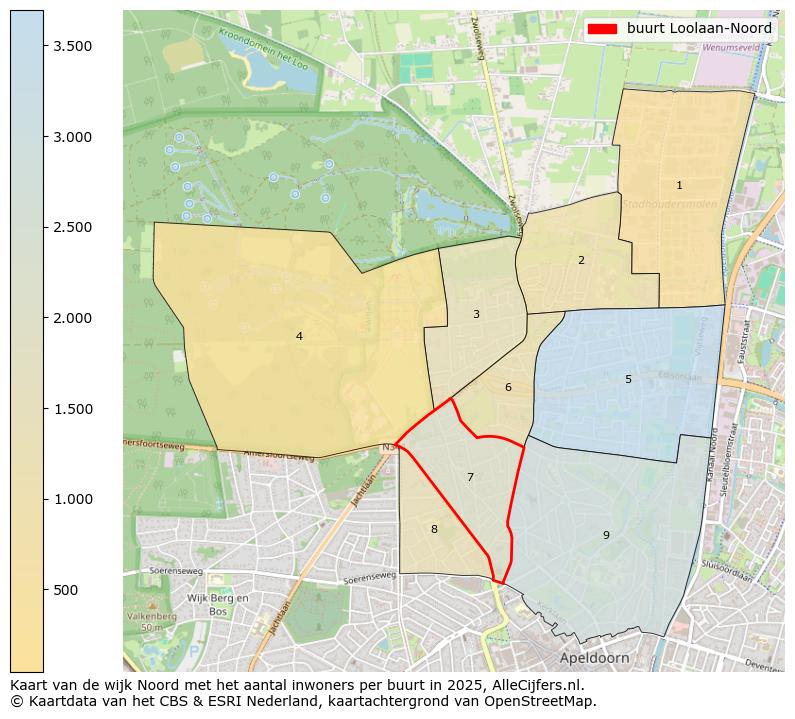 Afbeelding van de buurt Loolaan-Noord op de kaart.