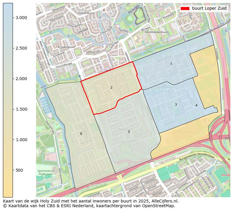 Afbeelding van de buurt Loper Zuid op de kaart.
