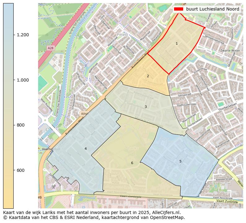 Afbeelding van de buurt Luchiesland Noord op de kaart.