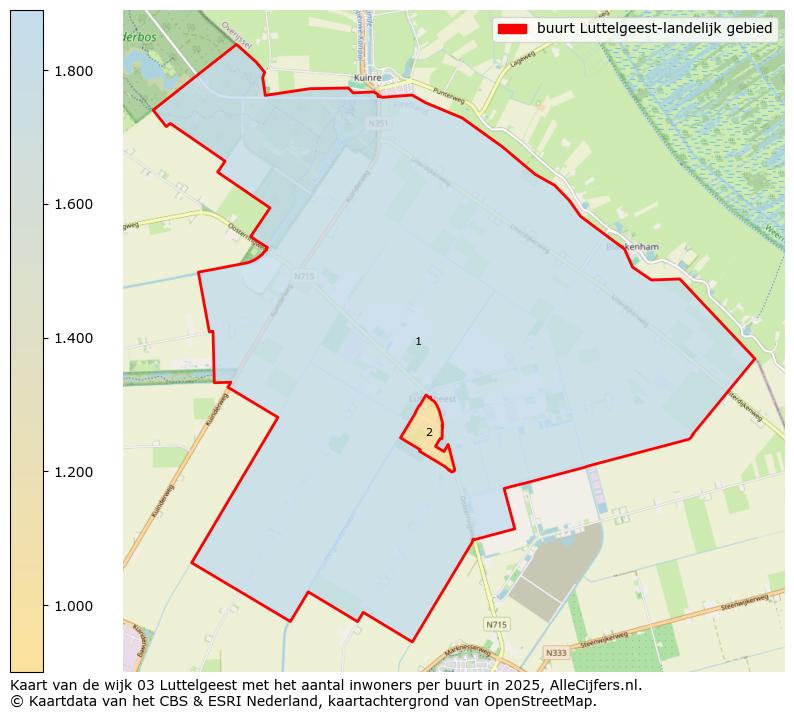 Afbeelding van de buurt Luttelgeest-landelijk gebied op de kaart.