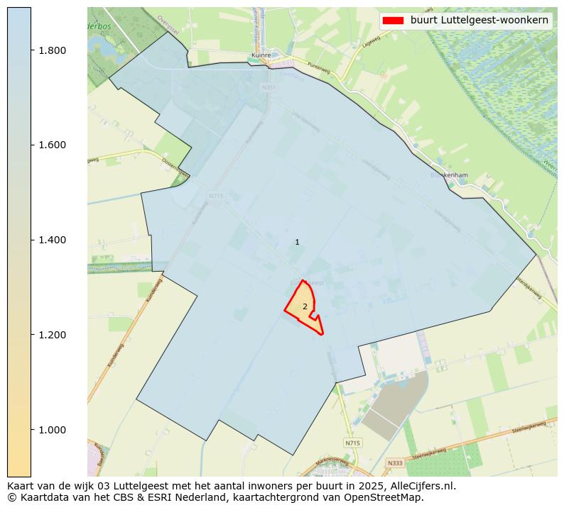 Afbeelding van de buurt Luttelgeest-woonkern op de kaart.