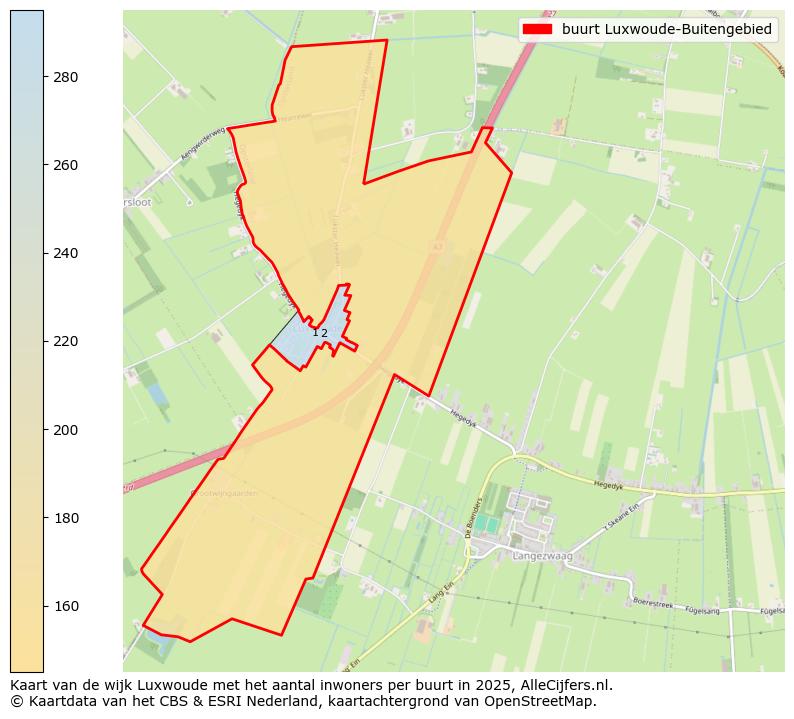 Afbeelding van de buurt Luxwoude-Buitengebied op de kaart.