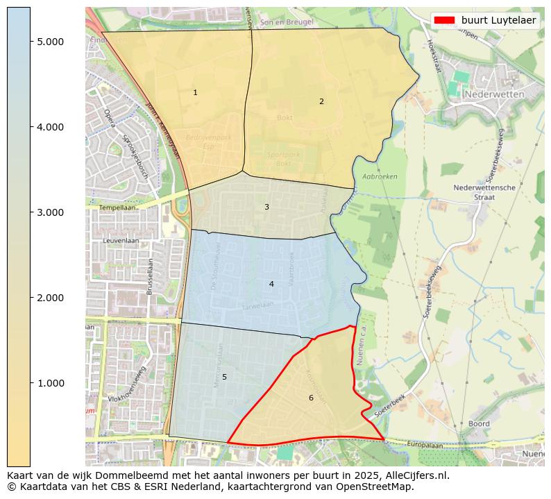 Afbeelding van de buurt Luytelaer op de kaart.