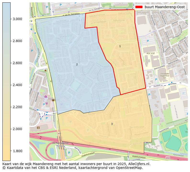Afbeelding van de buurt Maandereng-Oost op de kaart.