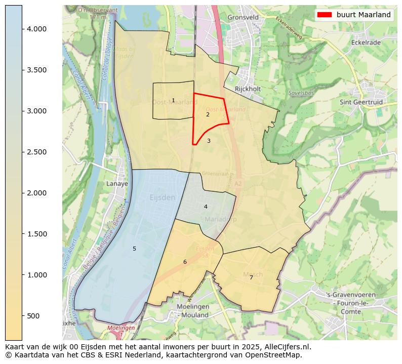 Afbeelding van de buurt Maarland op de kaart.