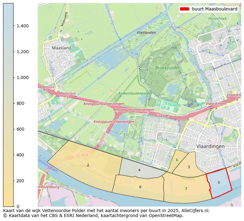Afbeelding van de buurt Maasboulevard op de kaart.