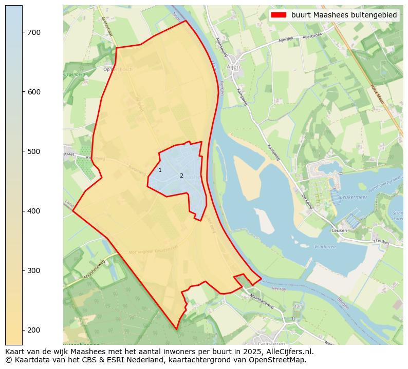 Afbeelding van de buurt Maashees buitengebied op de kaart.