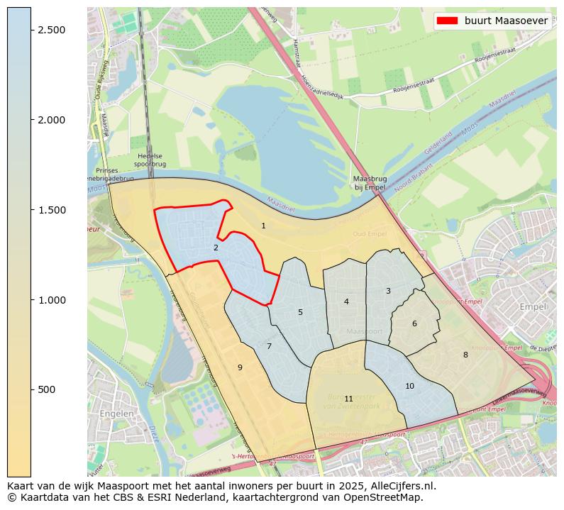 Afbeelding van de buurt Maasoever op de kaart.