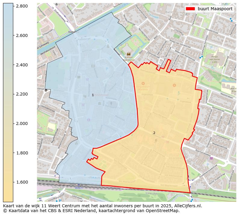 Afbeelding van de buurt Maaspoort op de kaart.
