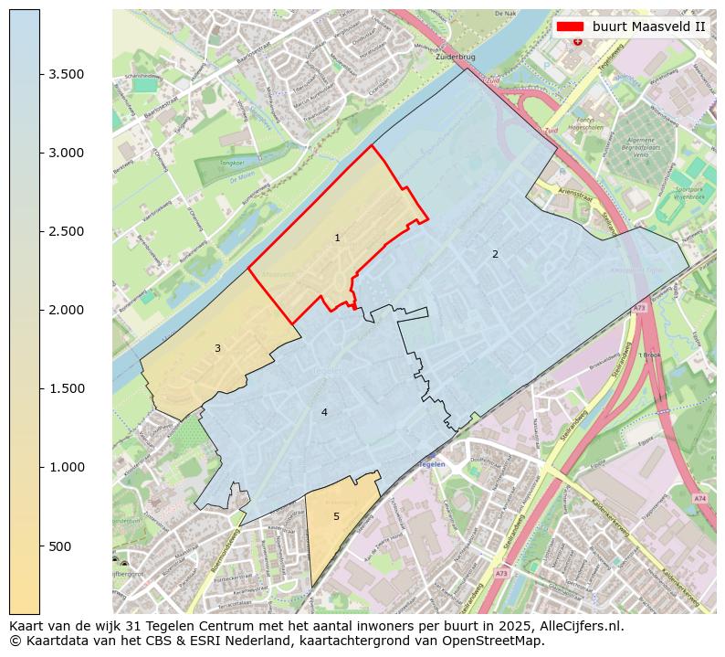 Afbeelding van de buurt Maasveld II op de kaart.