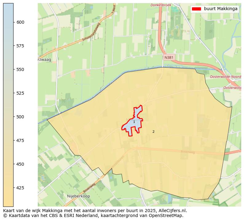 Afbeelding van de buurt Makkinga op de kaart.