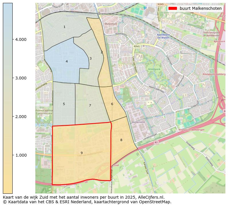 Afbeelding van de buurt Malkenschoten op de kaart.