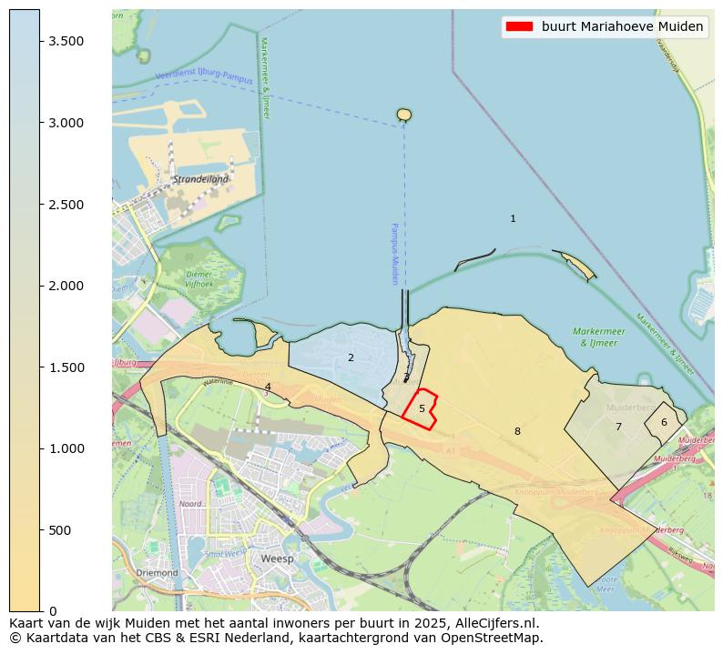Afbeelding van de buurt Mariahoeve Muiden op de kaart.