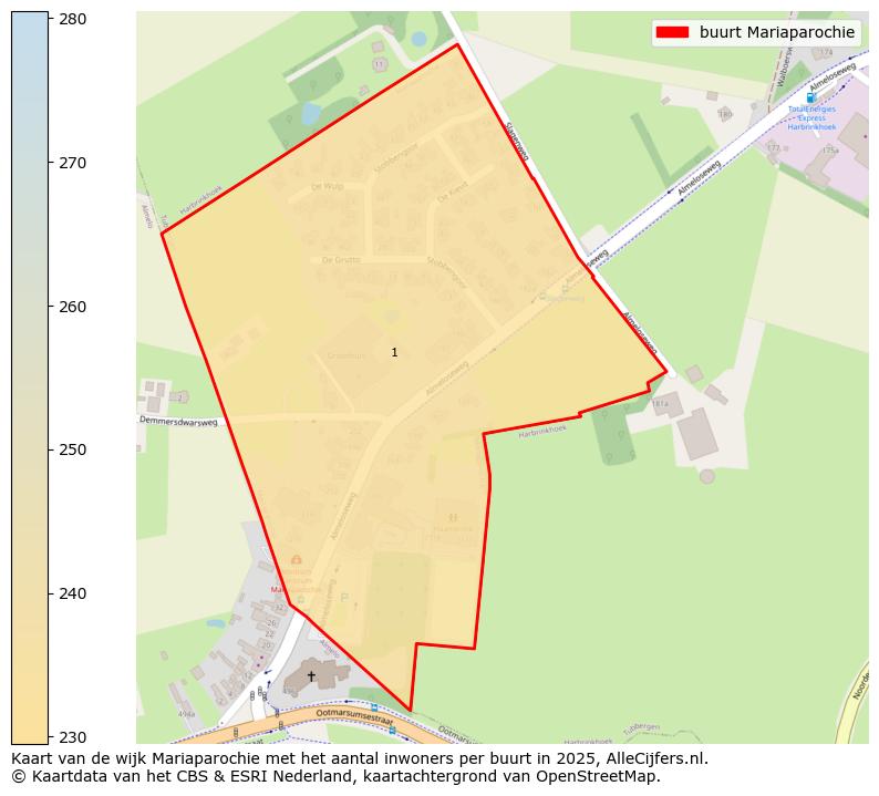 Afbeelding van de buurt Mariaparochie op de kaart.