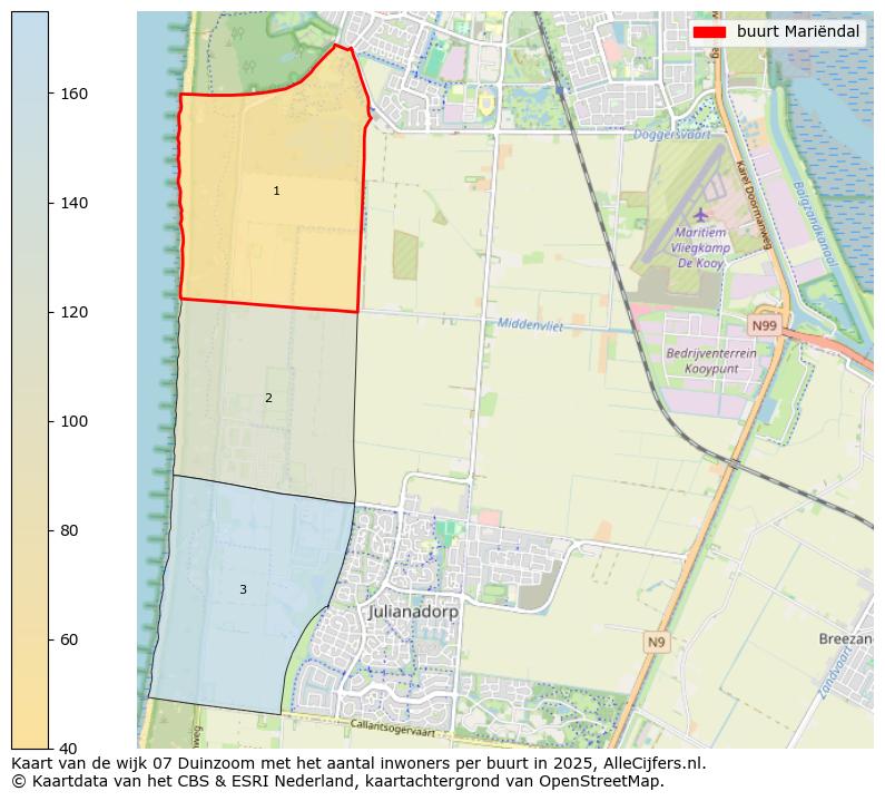 Afbeelding van de buurt Mariëndal op de kaart.
