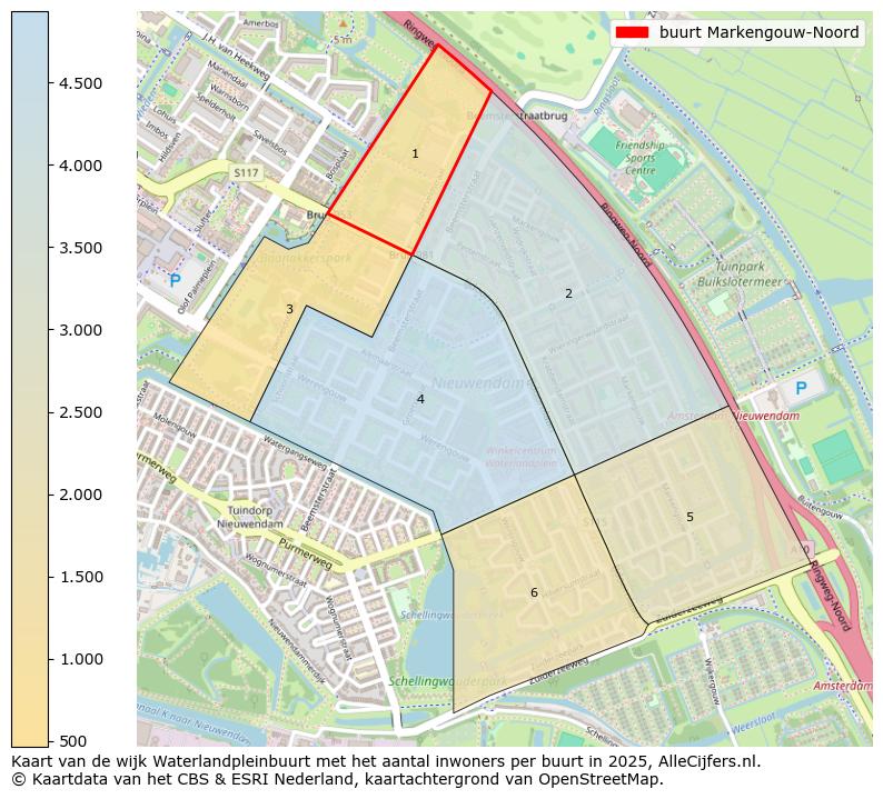 Afbeelding van de buurt Markengouw-Noord op de kaart.
