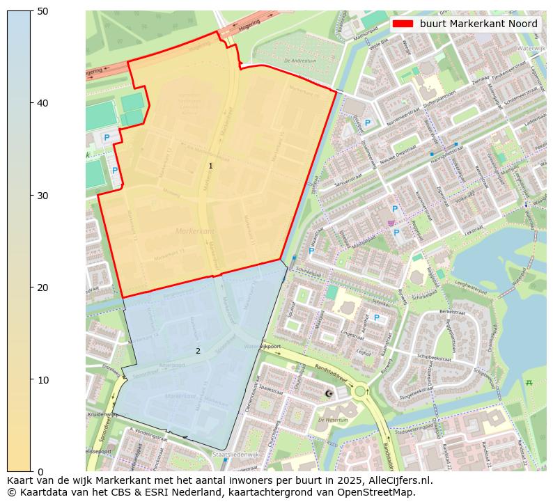 Afbeelding van de buurt Markerkant Noord op de kaart.