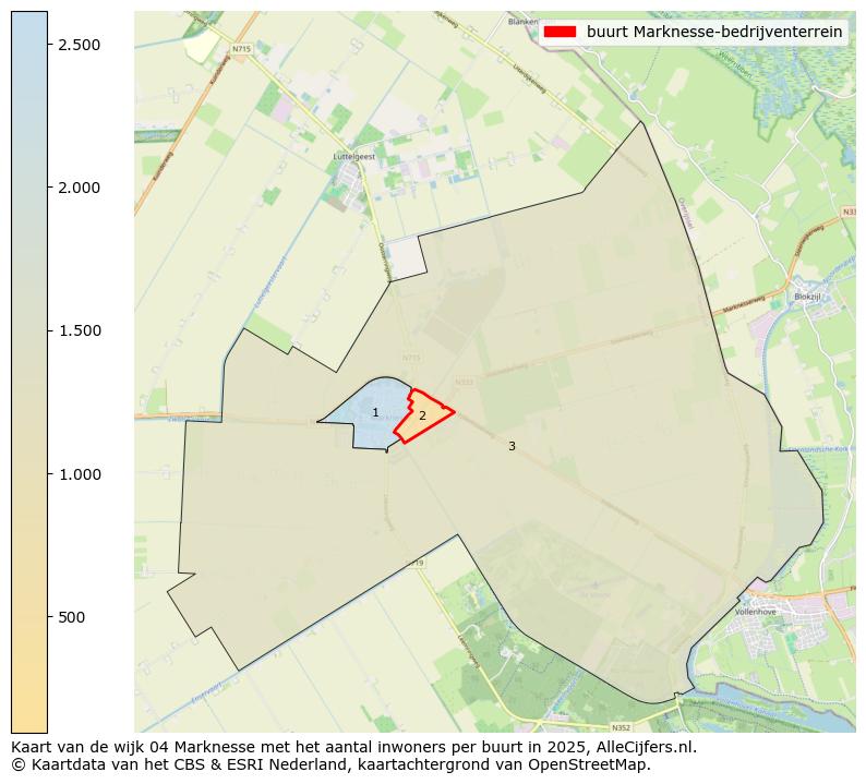 Afbeelding van de buurt Marknesse-bedrijventerrein op de kaart.