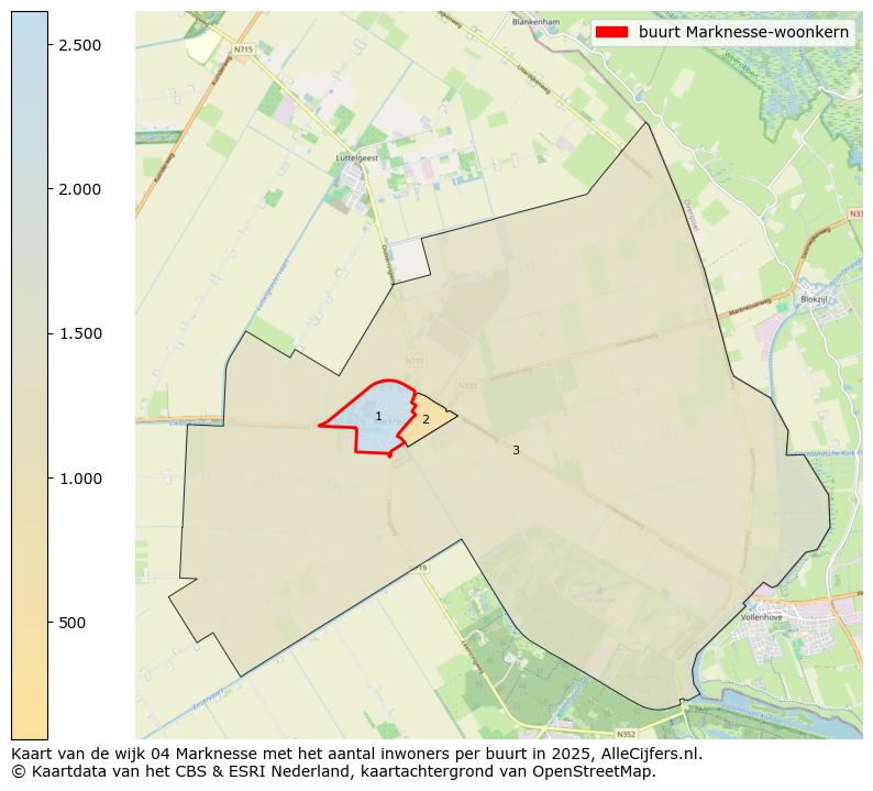 Afbeelding van de buurt Marknesse-woonkern op de kaart.