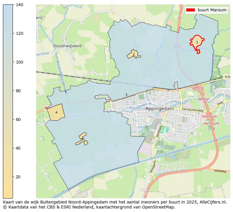 Afbeelding van de buurt Marsum op de kaart.
